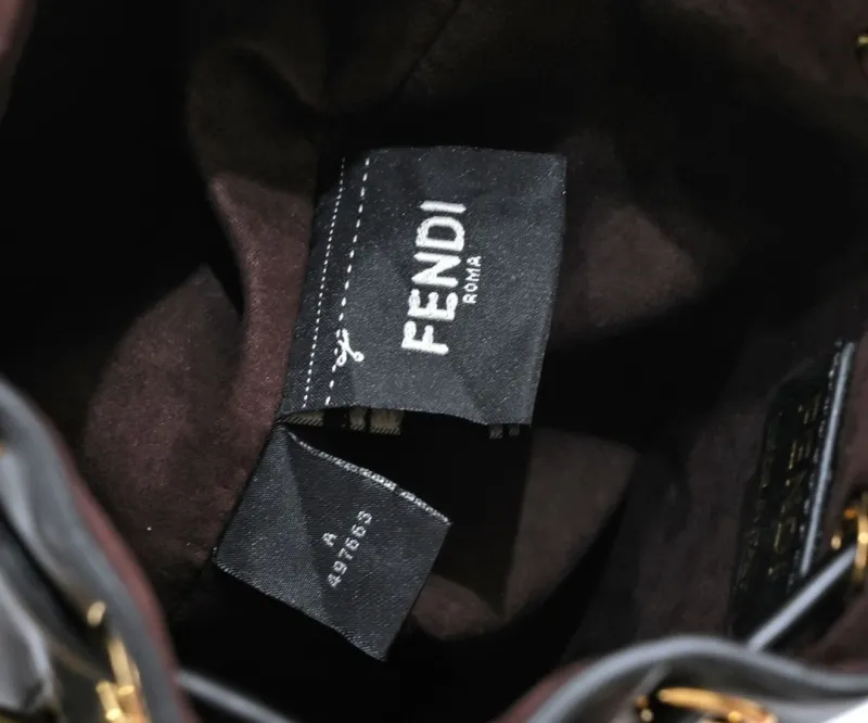 Fendi Black Leather Bucket Bag - Image 8