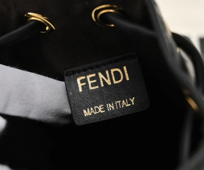 Fendi Black Leather Bucket Bag 26 - Image 6