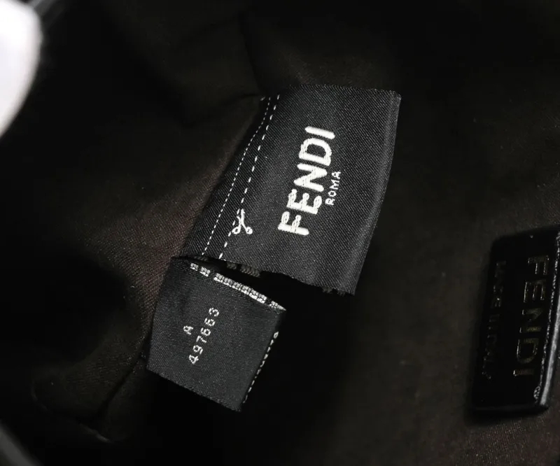 Fendi Black Leather Bucket Bag 26 - Image 8