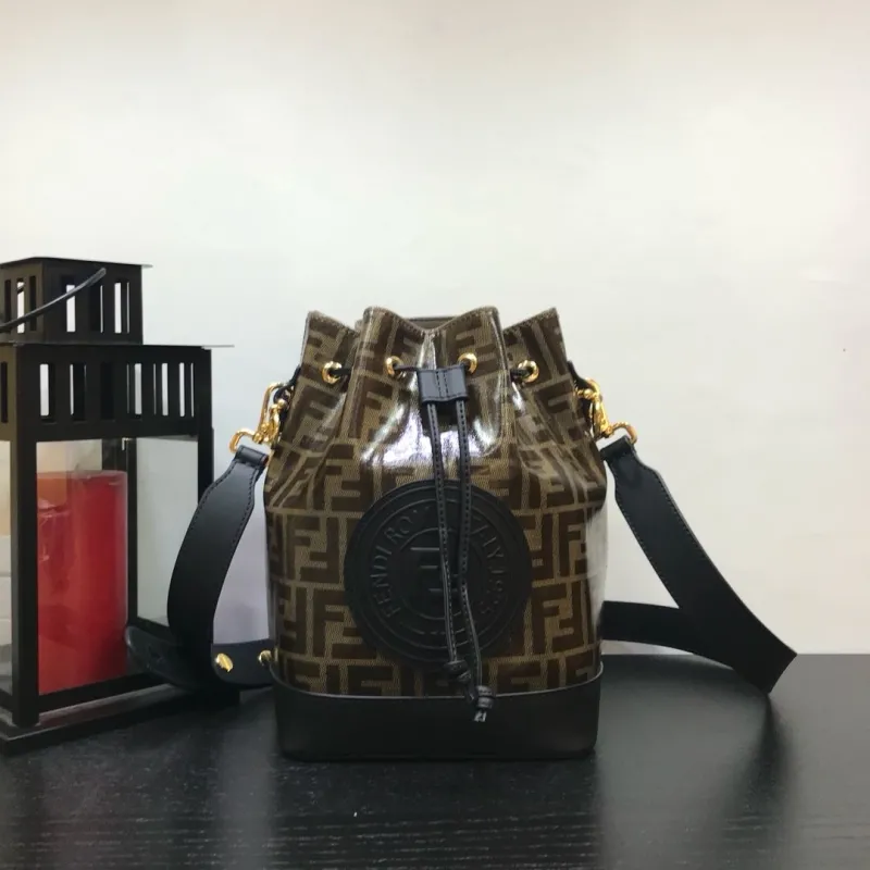 Fendi Brown Black Bucket Bag 32