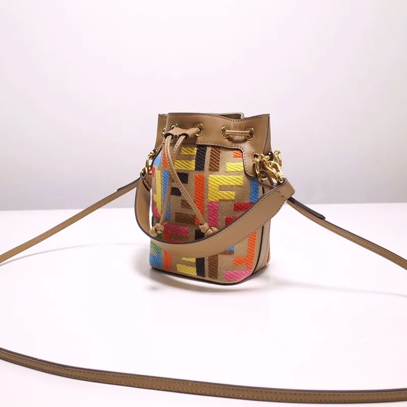 Alternative view of Fendi Multicolor Canvas Bucket Bag