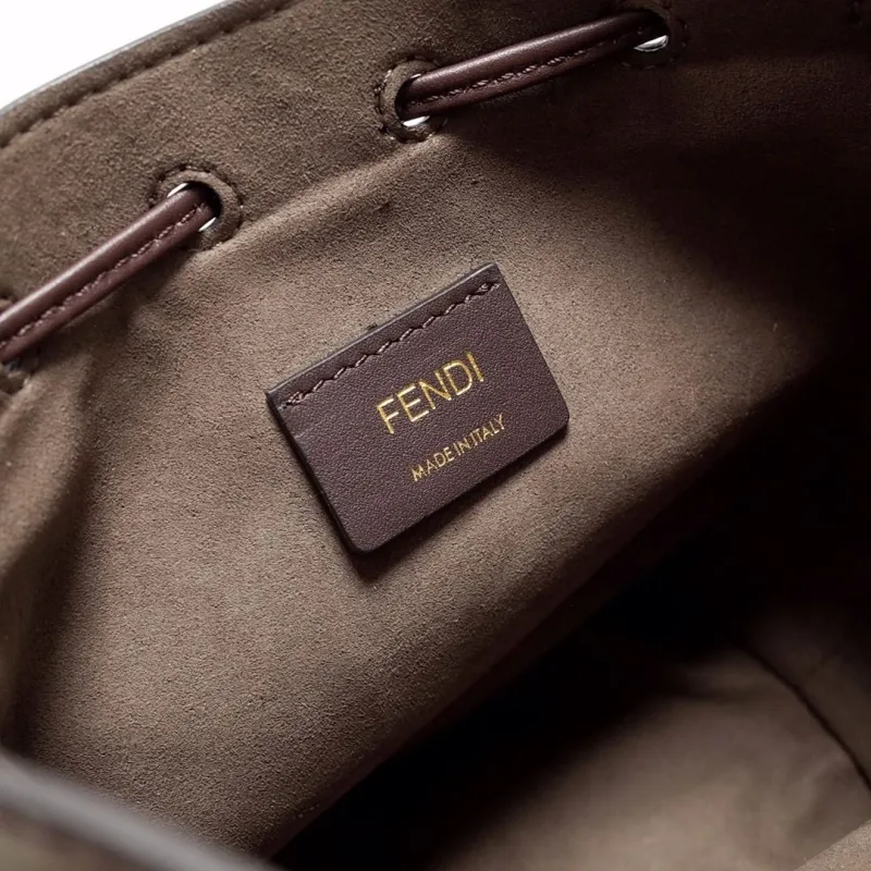 Fendi Brown Mini Bucket Crossbody Bag - Image 7
