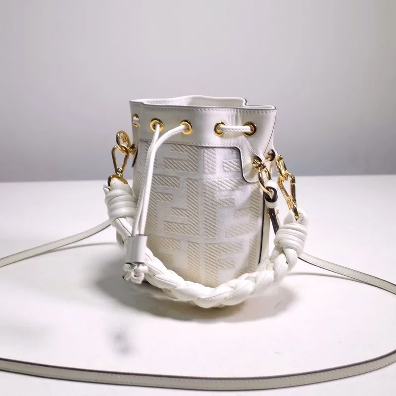 Alternative view of Fendi White Mini Bucket Bag
