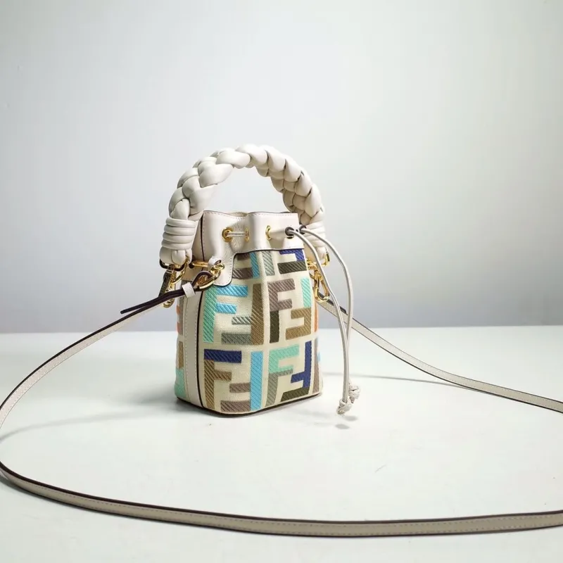 Alternative view of Fendi Multicolor FF Monogram Bucket Bag