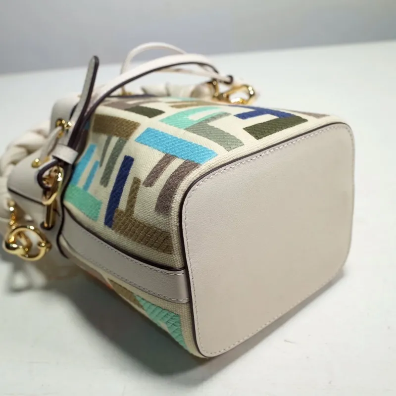 Fendi Multicolor FF Monogram Bucket Bag - Image 6