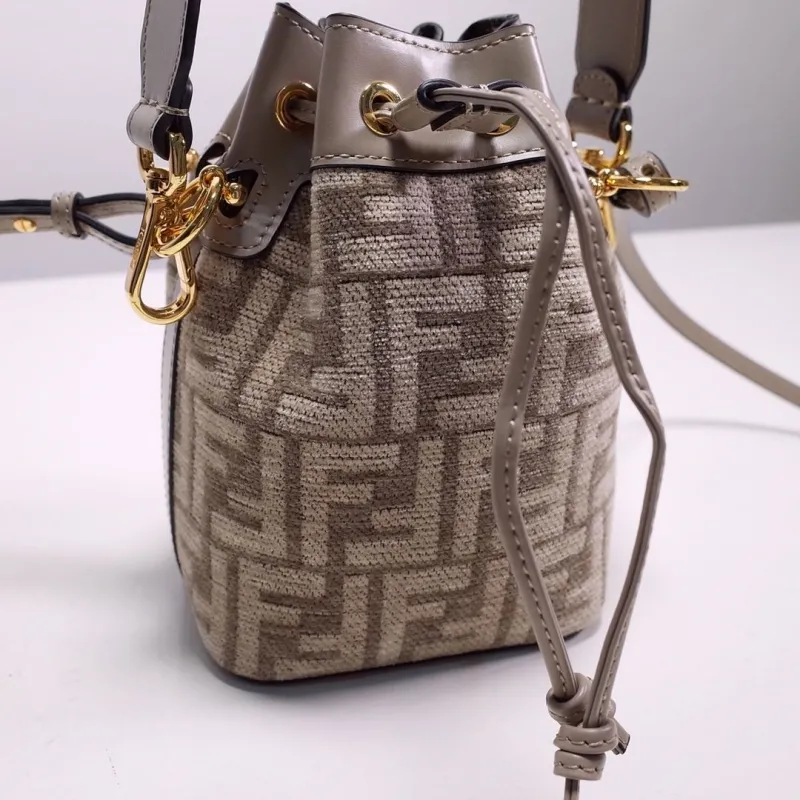 Fendi Beige Mini Bucket Bag 54 - Image 3