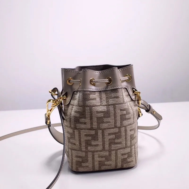 Fendi Beige Mini Bucket Bag 54 - Image 4