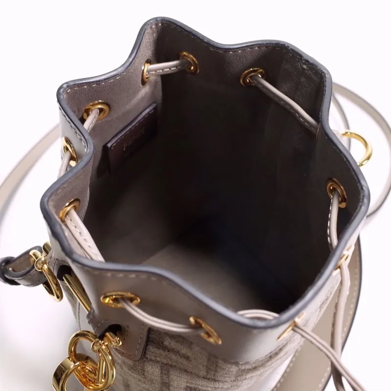 Fendi Beige Mini Bucket Bag 54 - Image 7