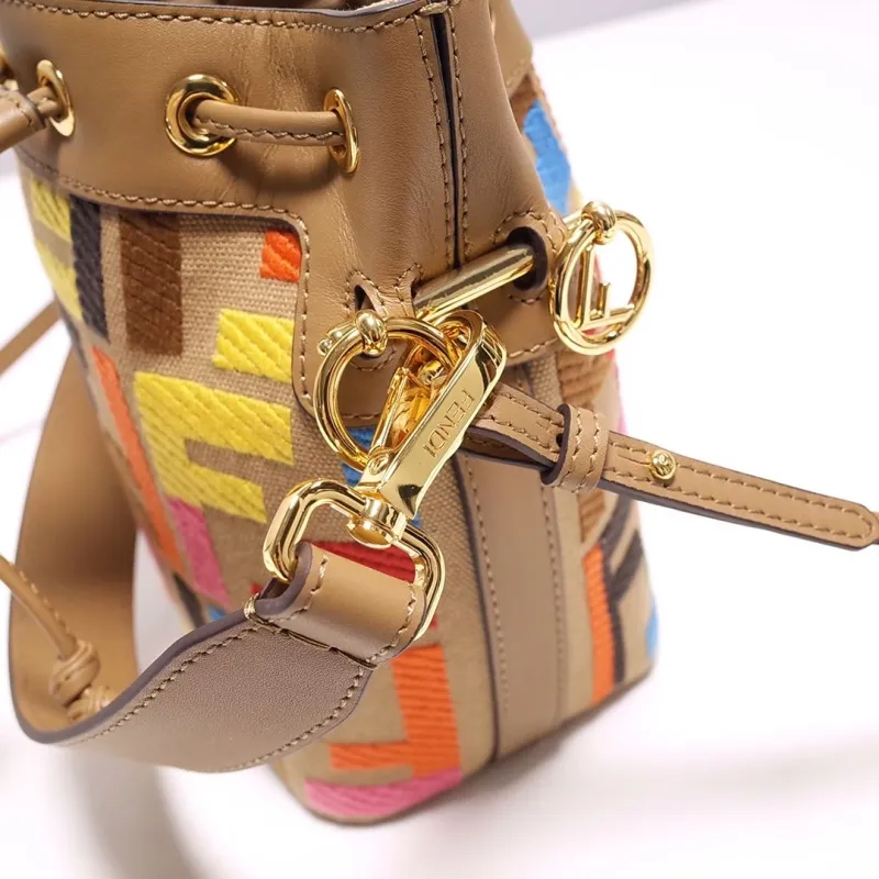 Fendi Multicolor Crossbody Bucket Bag 60 - Image 5
