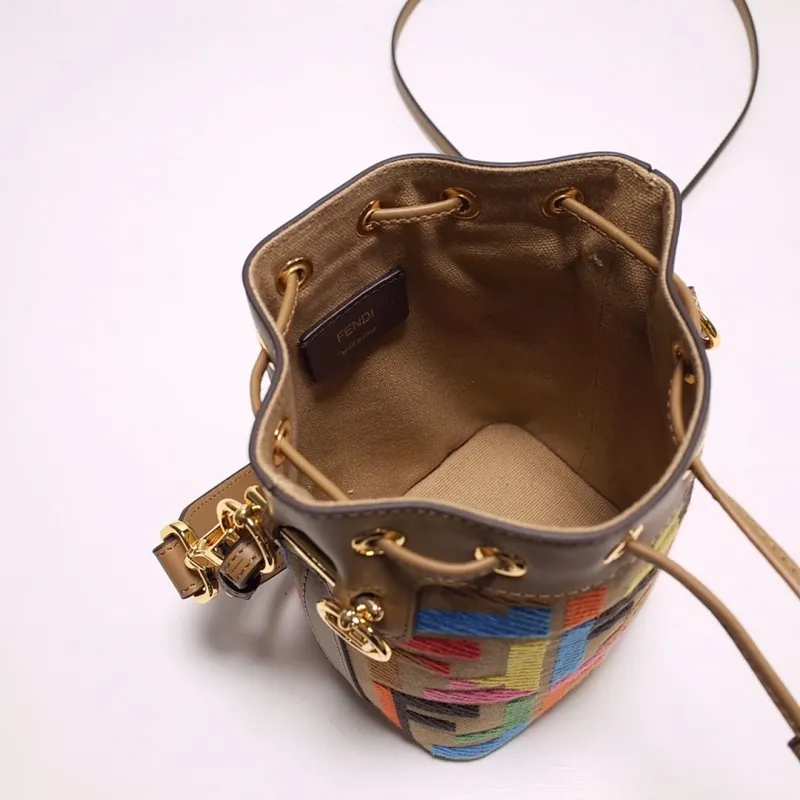 Fendi Multicolor Crossbody Bucket Bag 60 - Image 6