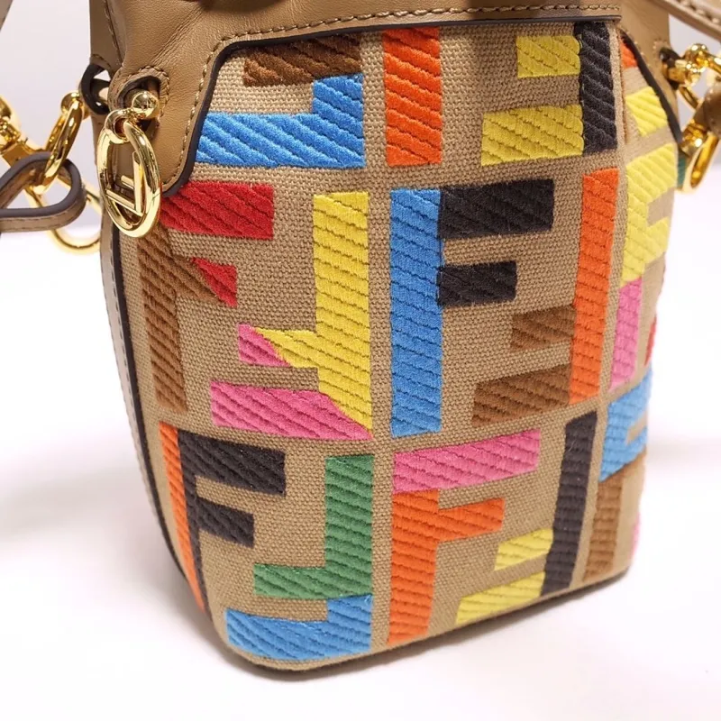 Fendi Multicolor Crossbody Bucket Bag 60 - Image 9