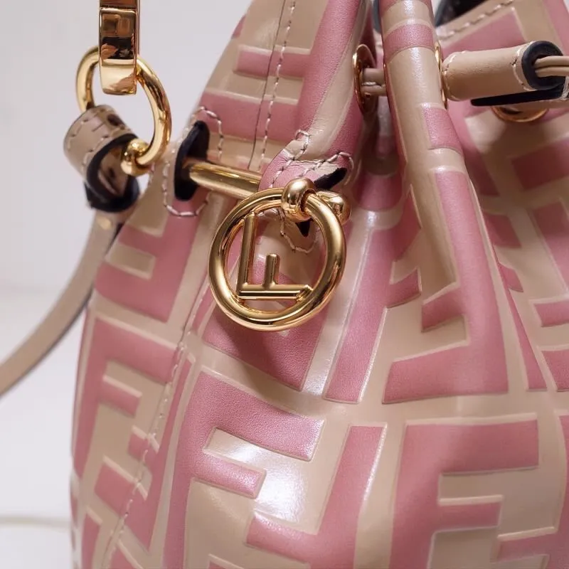 Fendi Pink Beige Mini Bucket Bag 62 - Image 5