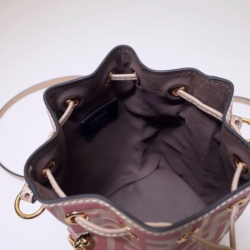 Fendi Pink Beige Mini Bucket Bag 62 - Image 8