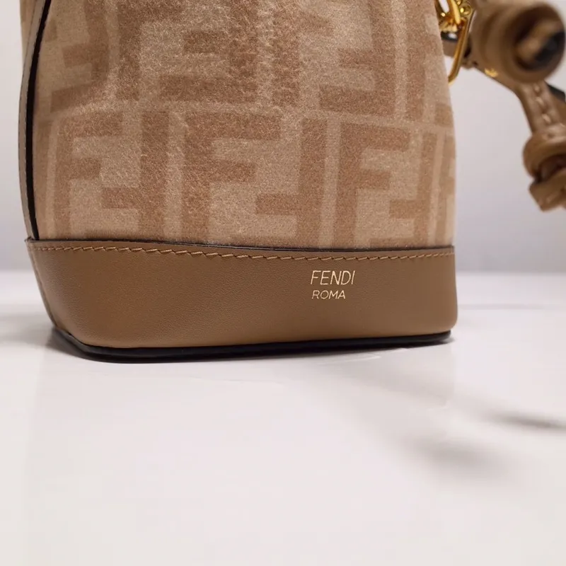 Fendi Brown Mini Bucket Bag 67 - Image 7