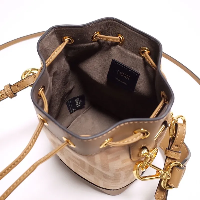 Fendi Brown Mini Bucket Bag 67 - Image 8