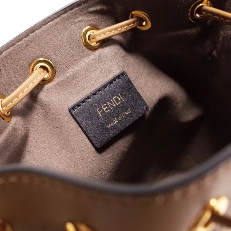 Fendi Brown Mini Bucket Bag 67 - Image 9