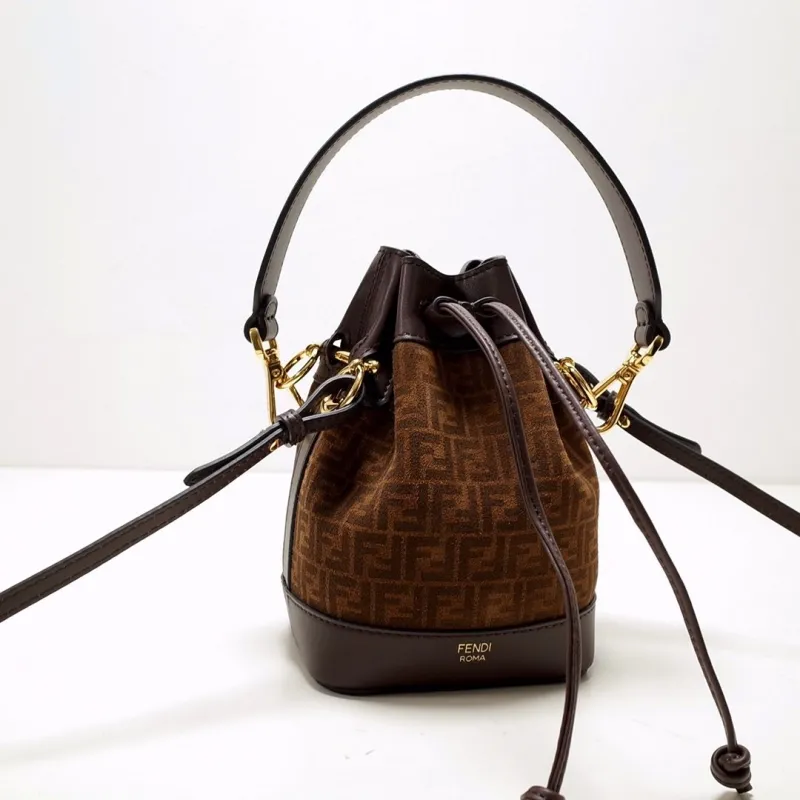 Alternative view of Fendi Brown Mini Bucket Bag
