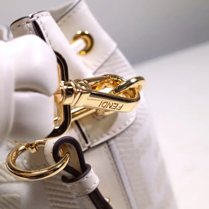 Fendi White Bucket Bag 70 - Image 5