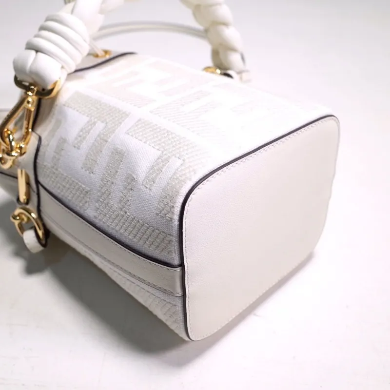 Fendi White Bucket Bag 70 - Image 7