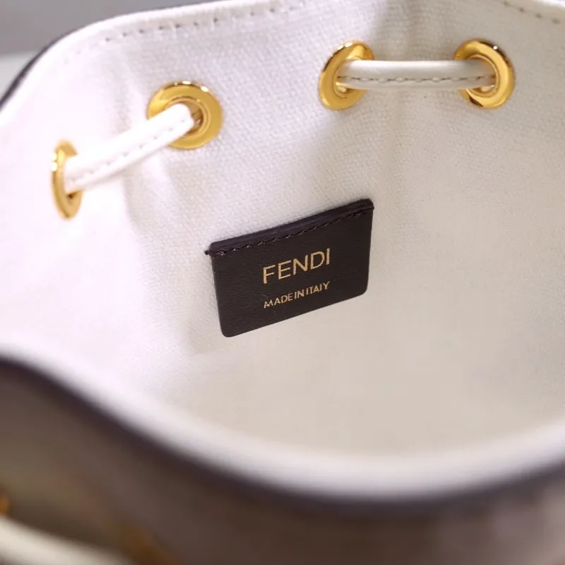Fendi White Bucket Bag 70 - Image 9