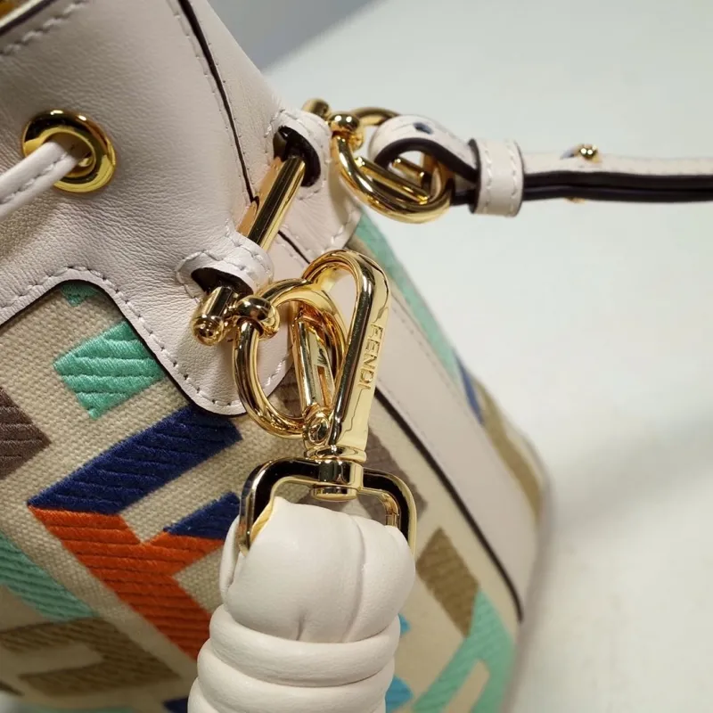 Fendi Multicolor FF Monogram Bucket Bag - Image 4