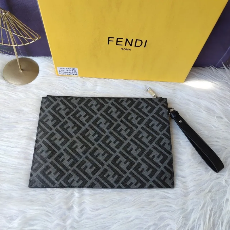 Fendi FF Monogram Clutch Bag - Image 3