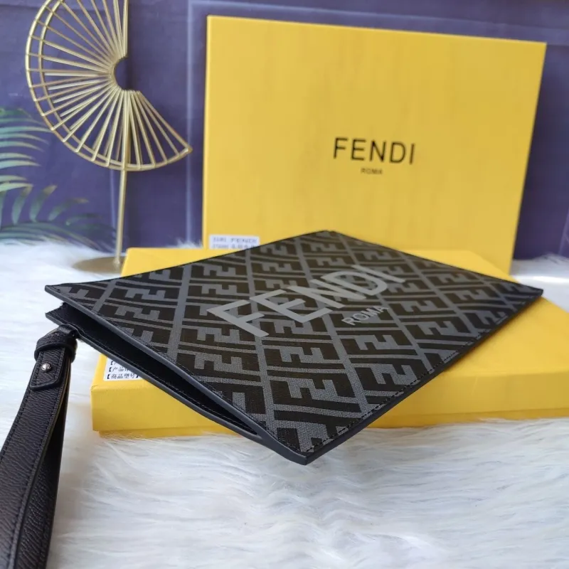 Fendi FF Monogram Clutch Bag - Image 5