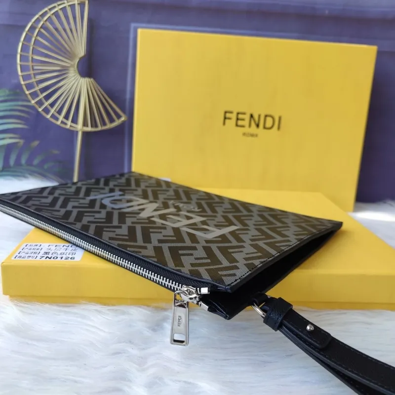 Fendi FF Monogram Clutch Bag - Image 6