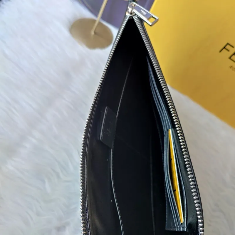 Fendi FF Monogram Clutch Bag - Image 7