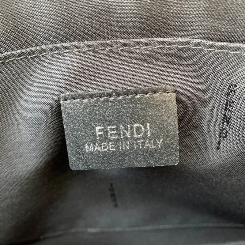 Fendi Black Leather Clutch Bag F7VA491 - Image 8