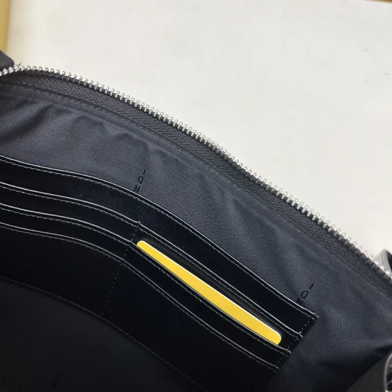 Fendi Black Embossed Clutch Bag TT491 - Image 9