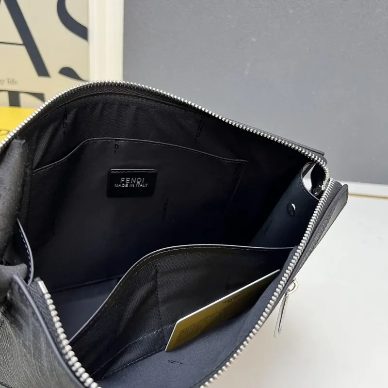 Fendi TT491 Black Clutch Bag - Image 7