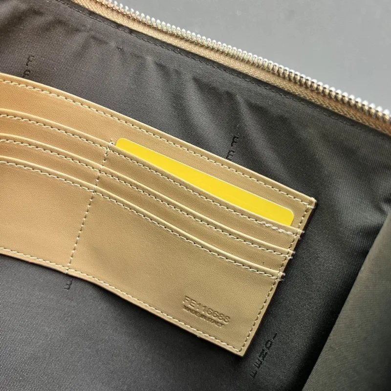Fendi TT491 Brown Black Clutch Bag - Image 9
