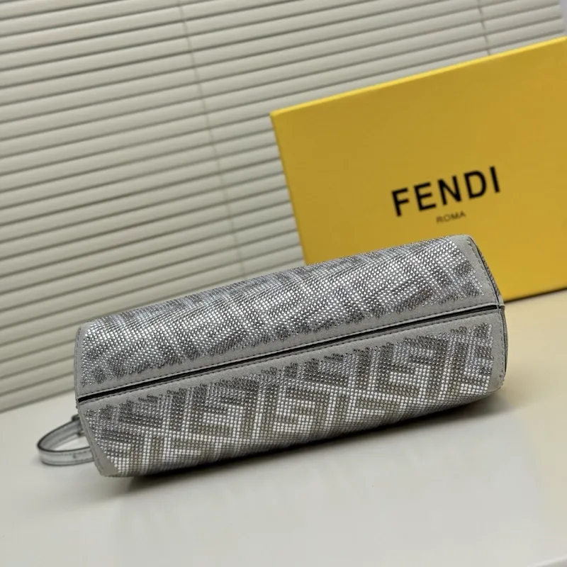 Fendi Silver Fendi First Crossbody Bag - Image 4