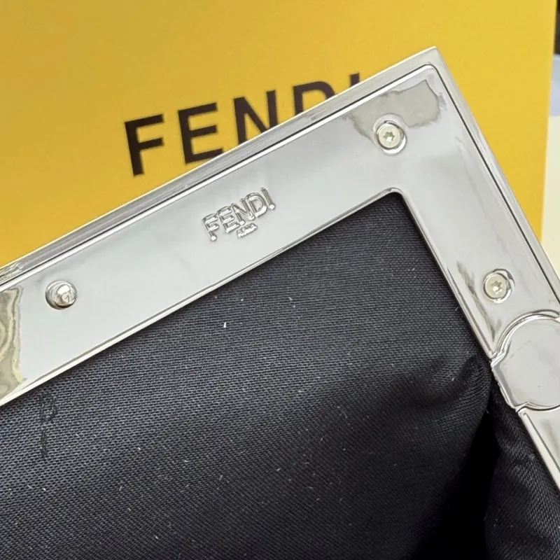 Fendi Silver Fendi First Crossbody Bag - Image 7