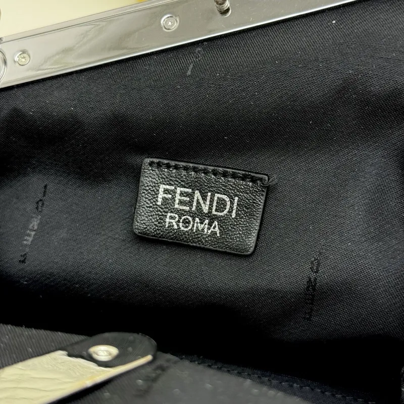 Fendi Silver Fendi First Crossbody Bag - Image 8