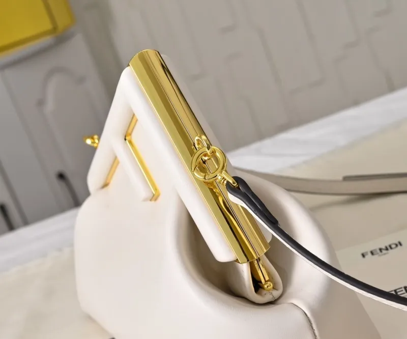 Fendi White Fendi First Crossbody Bag - Image 3
