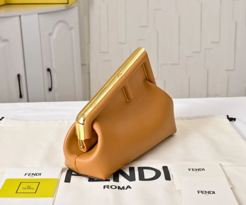 Fendi First Tan Leather Shoulder Bag - Image 4