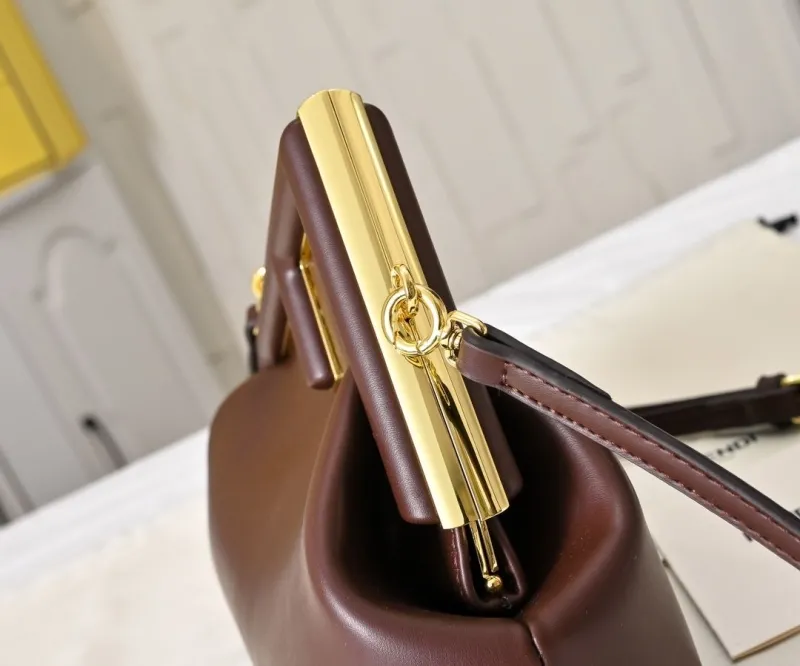 Fendi Brown Fendi First Leather Crossbody Bag - Image 4