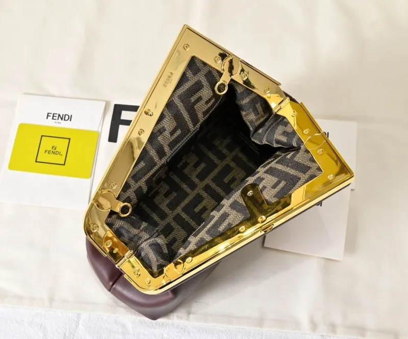 Fendi Brown Fendi First Leather Crossbody Bag - Image 9