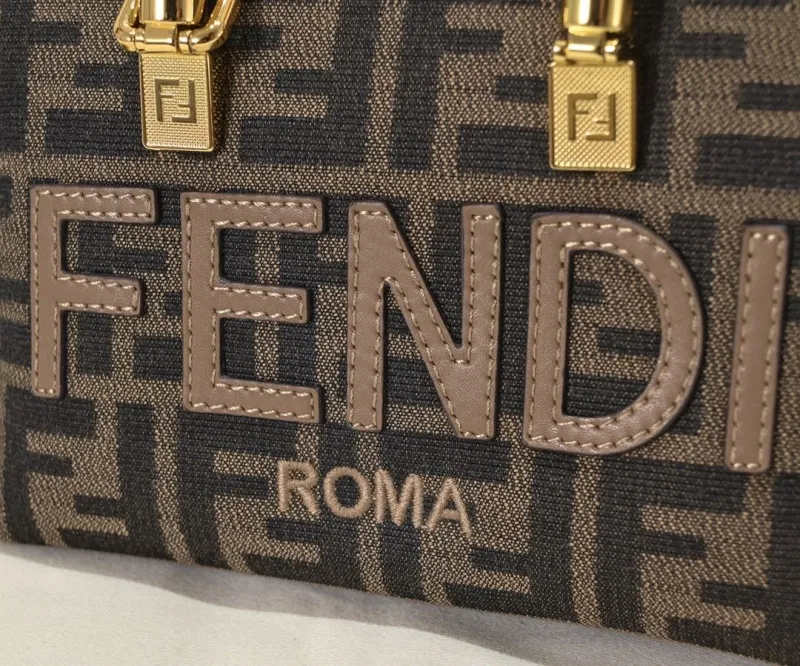 Fendi Roma Mini Brown Handbag - Image 3