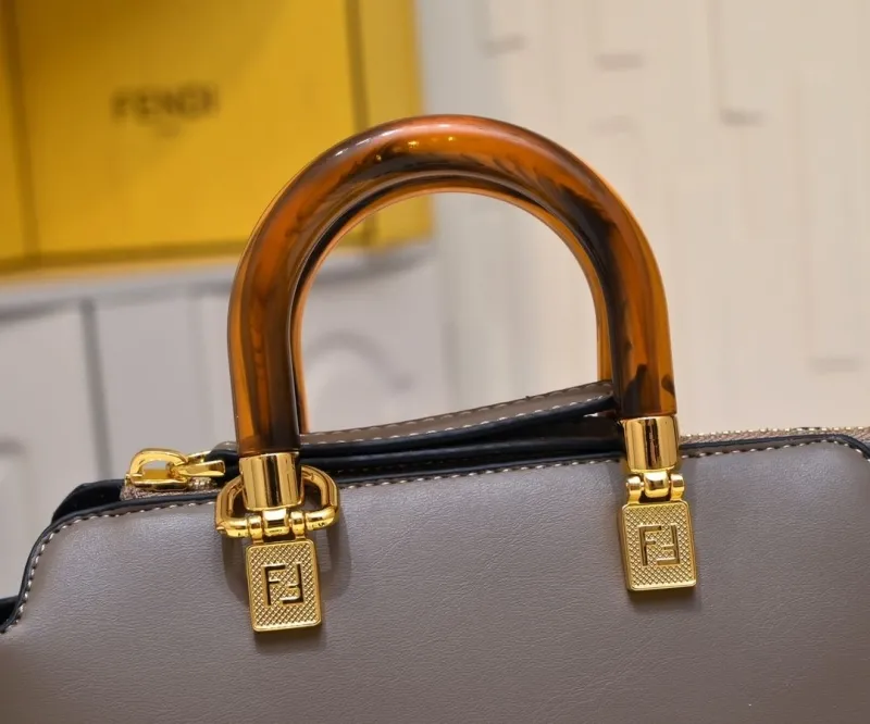 Fendi First Taupe Leather Handbag - Image 3