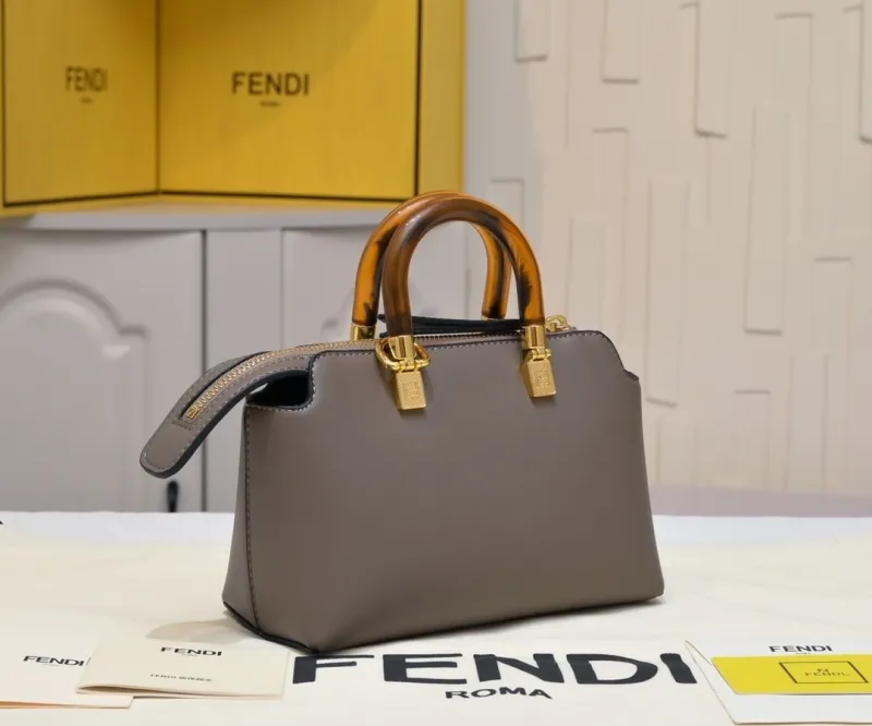 Fendi First Taupe Leather Handbag - Image 4
