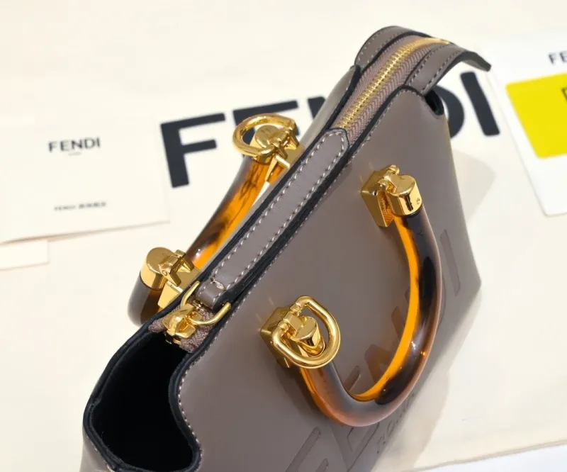 Fendi First Taupe Leather Handbag - Image 6