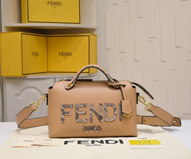 Fendi First Beige Leather Shoulder Bag 32