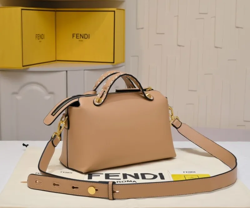 Fendi First Beige Leather Shoulder Bag 32 - Image 3