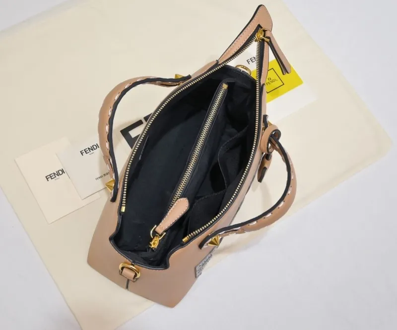 Fendi First Beige Leather Shoulder Bag 32 - Image 9