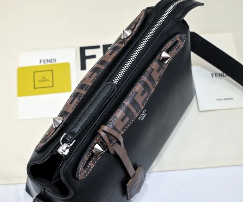 Fendi Black Fendi First Leather Handbag - Image 6