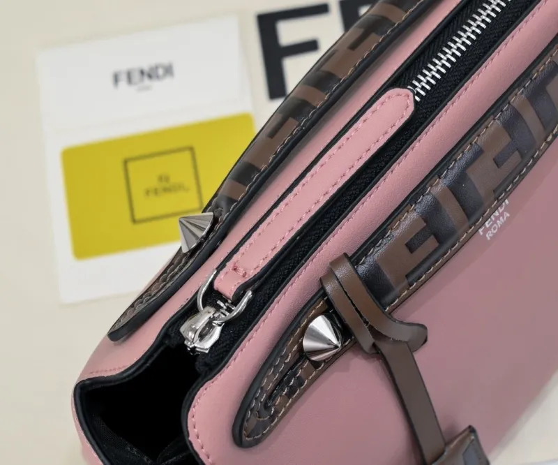 Fendi First Pink Leather Crossbody Handbag Size 38 - Image 6