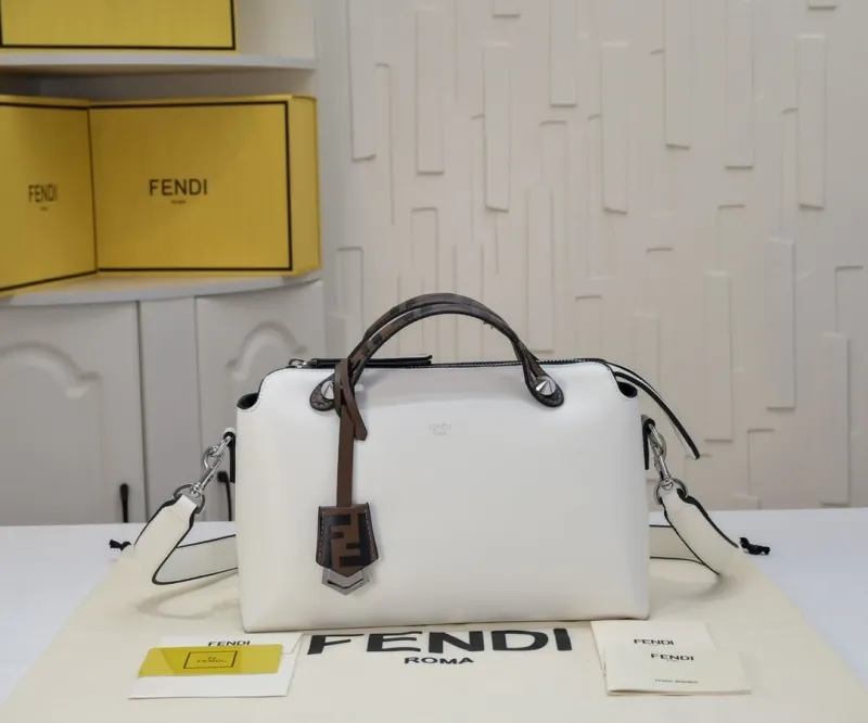 Fendi First White Leather Handbag